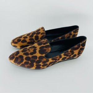 Nine West Faux Calf Hair Hayden Leopard Loafers, Women's size 6